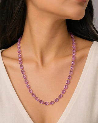 14K Gold Lab Grown Tourmaline Chain Necklace