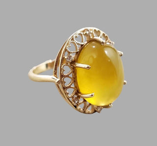 18 Karat Gold Opal mit Diamantring
