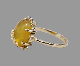 18 Karat Gold Opal mit Diamantring