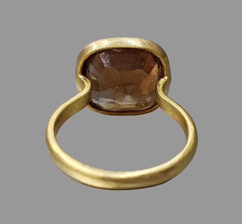 Bague cœur en or 14 carats avec topaze bleue de Londres