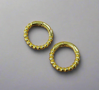 18k Gold Filled Push Clasp: Spiral Lock Connector, 16mm