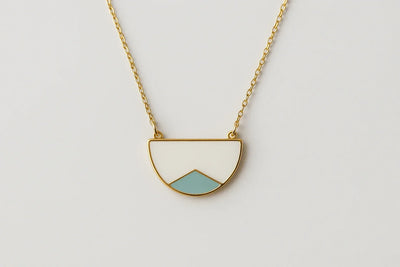 Minimalist enamel pendant 