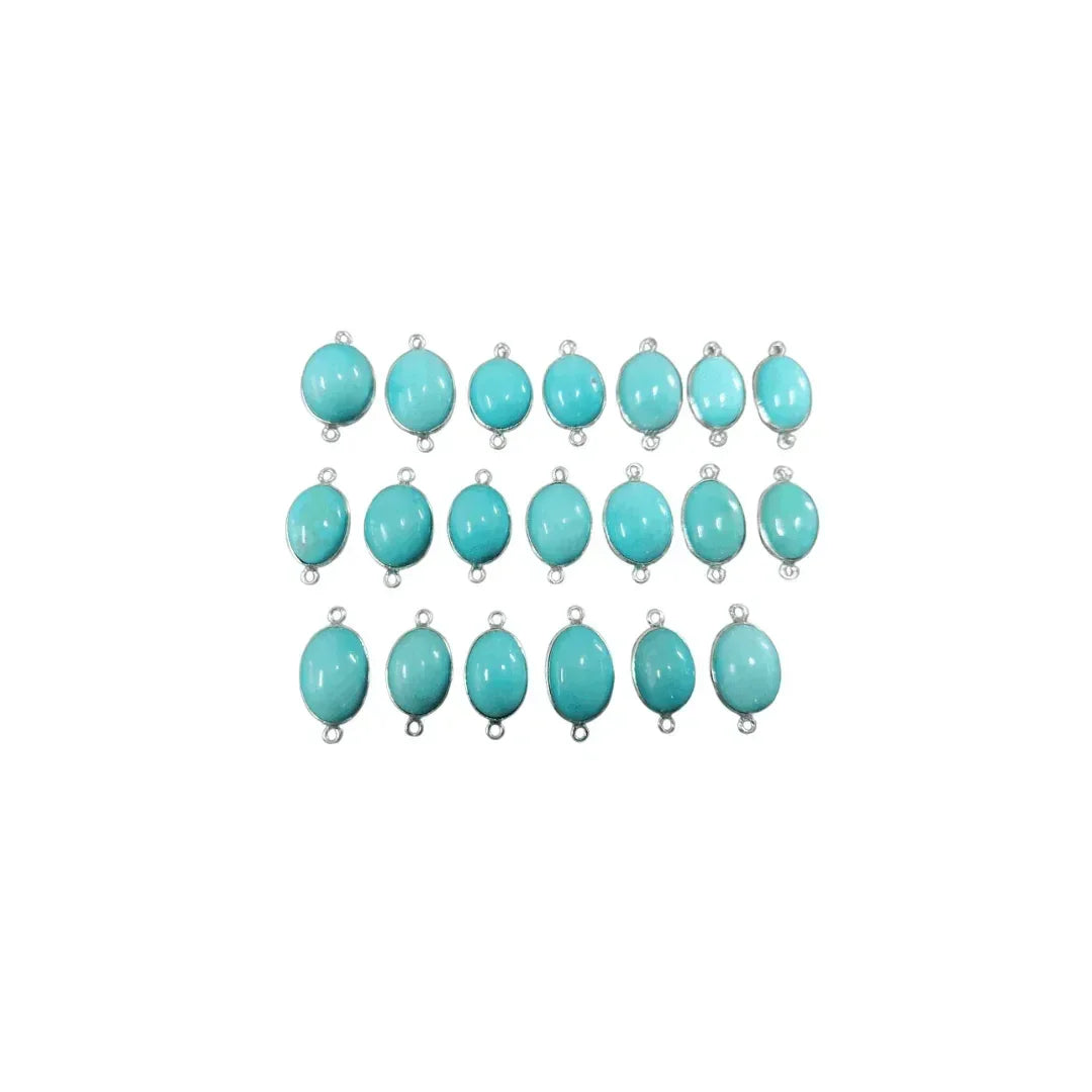 Sterling Silver Turquoise Connector Charm Pendant - K Jewelry Accessories