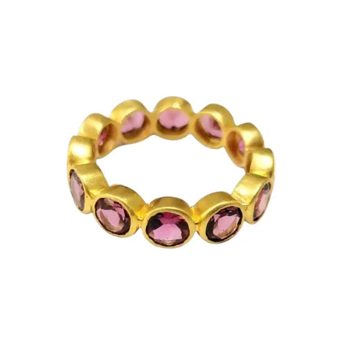Bague multi-tourmalines en or 18 carats