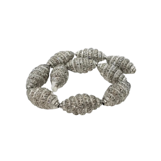 Perles de diamant pavées en argent 925 de 20 mm, en forme de pépites.