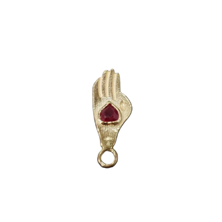 Pendentif en or 14 carats et rubis, fait main 