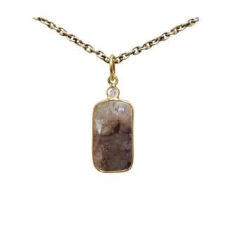 Charm-Anhänger aus 18 Karat Gold mit geschnittenem Diamant