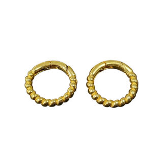 18k Gold Filled Push Clasp: Spiral Lock Connector, 16mm