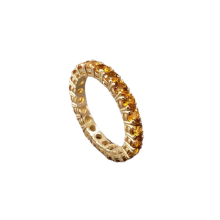 14k Gold Citrine Ring: Prong Setting, Birthstone Jewelry