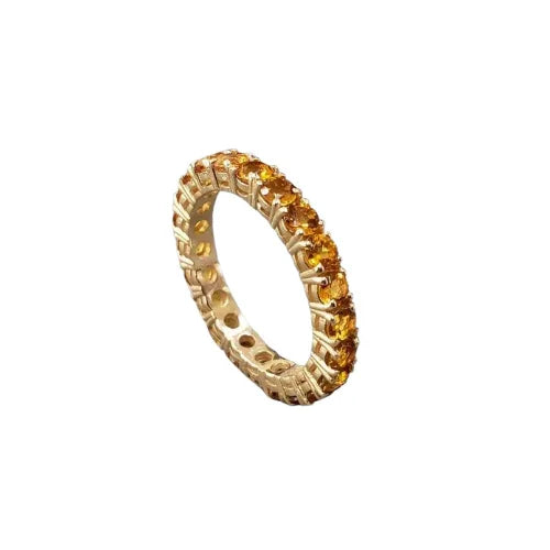 14k Gold Citrine Ring: Prong Setting, Birthstone Jewelry