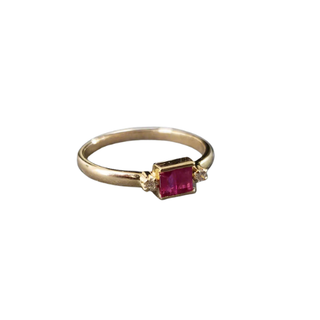 Bague en or 18 carats avec rubis rond naturel pour femme, rubis d'exception