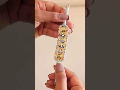 Natural Aquamarine & Kyanite Gold Vermeil Cord Bracelet