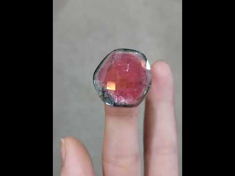 35.22 ct Natural Bi-Color Tourmaline in Fancy Rose cut shape - #TL210