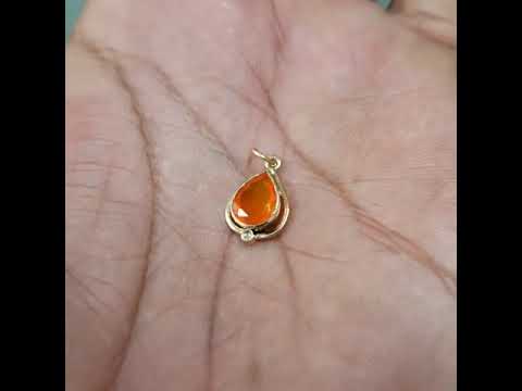 K Jewelry Accessories Ethiopian Opal Pendant in Solid 14k Gold.