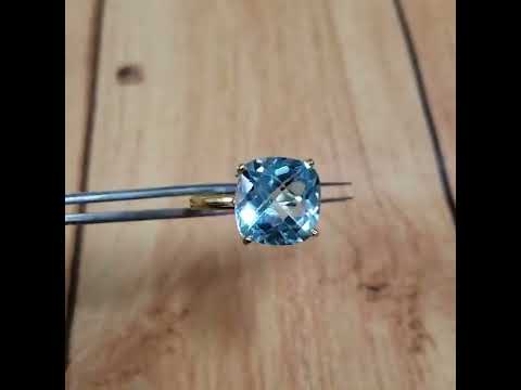 Sky Blue Topaz 14k Solid Gold Ring