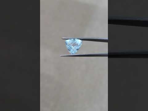 6.10 ct. Natural Blue Aquamarine Trillion Shape - #AQ7