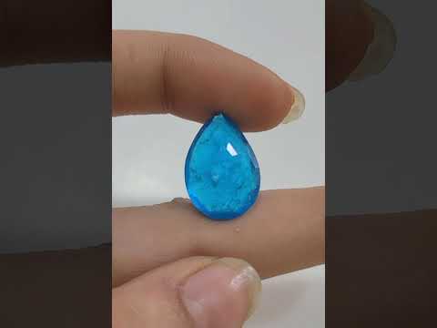 11.51 ct Natural Neon Apatite Pear shape - #AP37