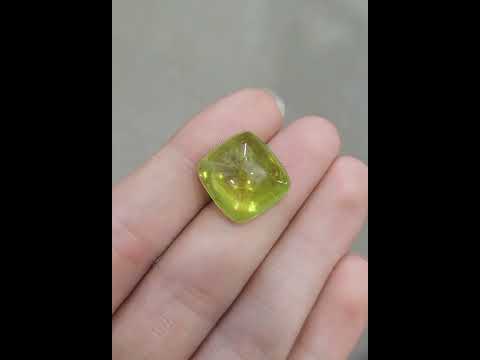 17.96 ct. Natural Green Sphene Suger loaf Shape - #SE1