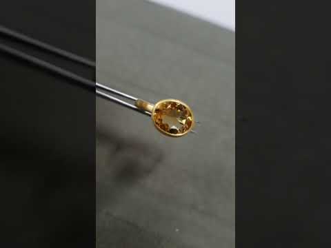 14k Gold Citrine Statement Ring Unisex