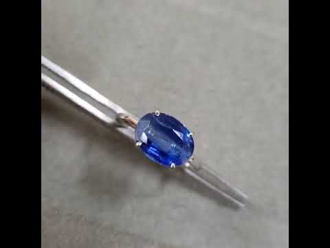 Dainty Oval 14k Kyanite Gold Ring