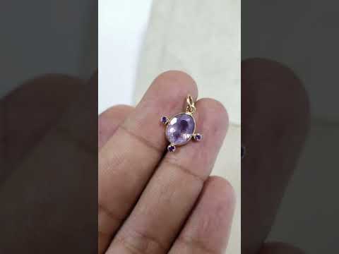 K Jewelry Accessories Lavender Pendant in Solid 14k Gold