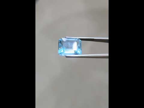 3.78 ct. Natural Blue Aquamarine Octagon Shape - #AQ110