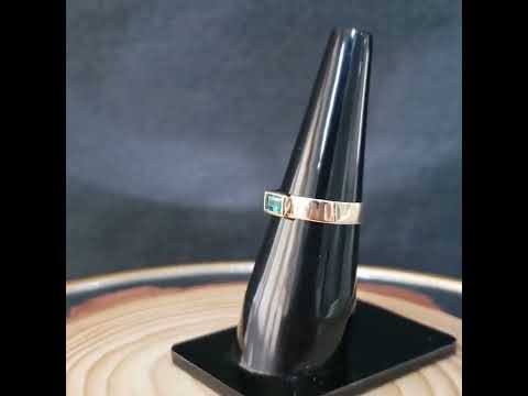 14k Gold Zambian Emerald Adjustable Ring