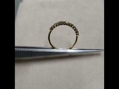14k Gold Brown Diamond Half Eternity Ring