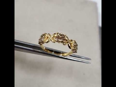 14k Gold Natural Brown Diamond Ring