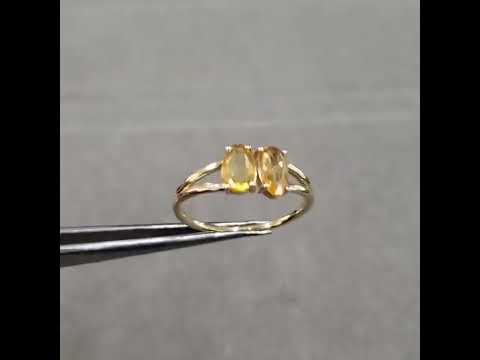 14k Gold Yellow Sapphire Ring