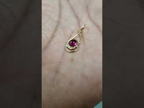 14k Gold Pink Tourmaline Pendant