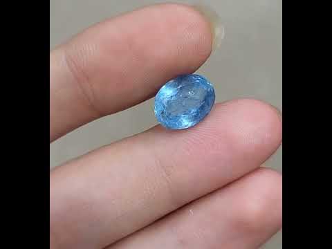 3.80 ct. Natural Blue Aquamarine Oval Shape - #AQ95