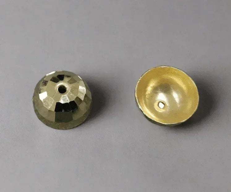 Faceted gold dome beads for elegant jewelry crafting
