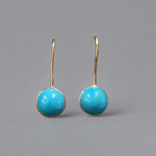 14k Gold Arizona Turquoise Everyday Earrings Gold - K Jewelry Accessories