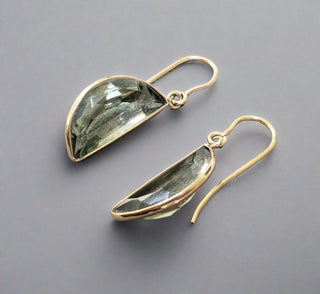 14k Green Amethyst Gold Earrings - K Jewelry Accessories