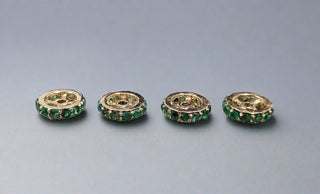 7 mm 14k Gold Emerald Spacer Rondelle Bead - K Jewelry Accessories