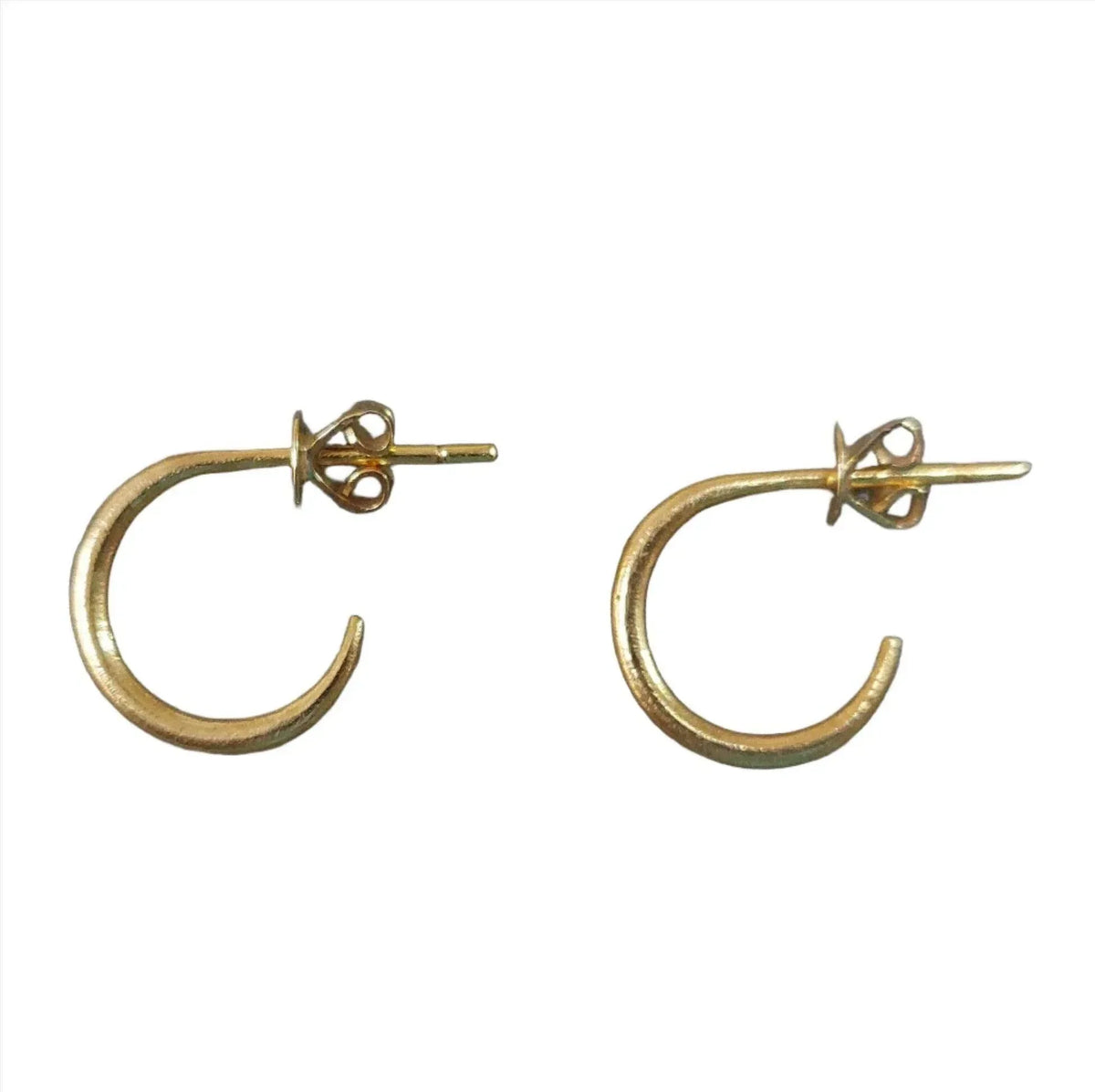 14k Gold Dainty Semi Hoop Earrings - K Jewelry Accessories