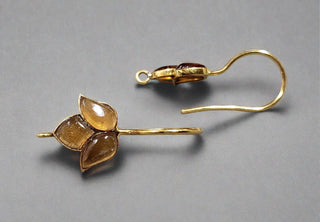 14k Gold Natural Hessonite Garnet Earrings - K Jewelry Accessories