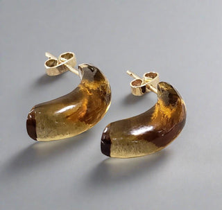 14k Gold Natural Honey Quartz Earrings - K Jewelry Accessories