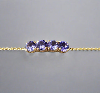 14k Gold Tanzanite Bracelet Round Shaped - K Jewelry Accessories