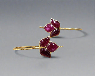 14k Gold Natural Ruby July Birthstone Earrings - K Jewelry Accessories