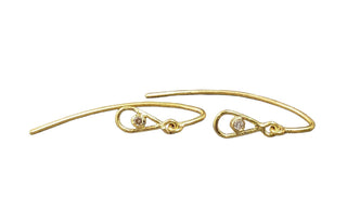 18k Gold Natural Dainty Diamond Earrings - Fish Wire - K Jewelry Accessories