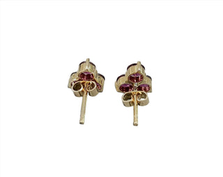 18k Gold Rhodolite Garnet Earrings Studs - K Jewelry Accessories