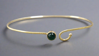 18k Gold Emerald Dainty Bracelet Green Colour - K Jewelry Accessories