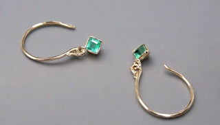 18k Gold Zambia Emerald Earrings Dainty - K Jewelry Accessories