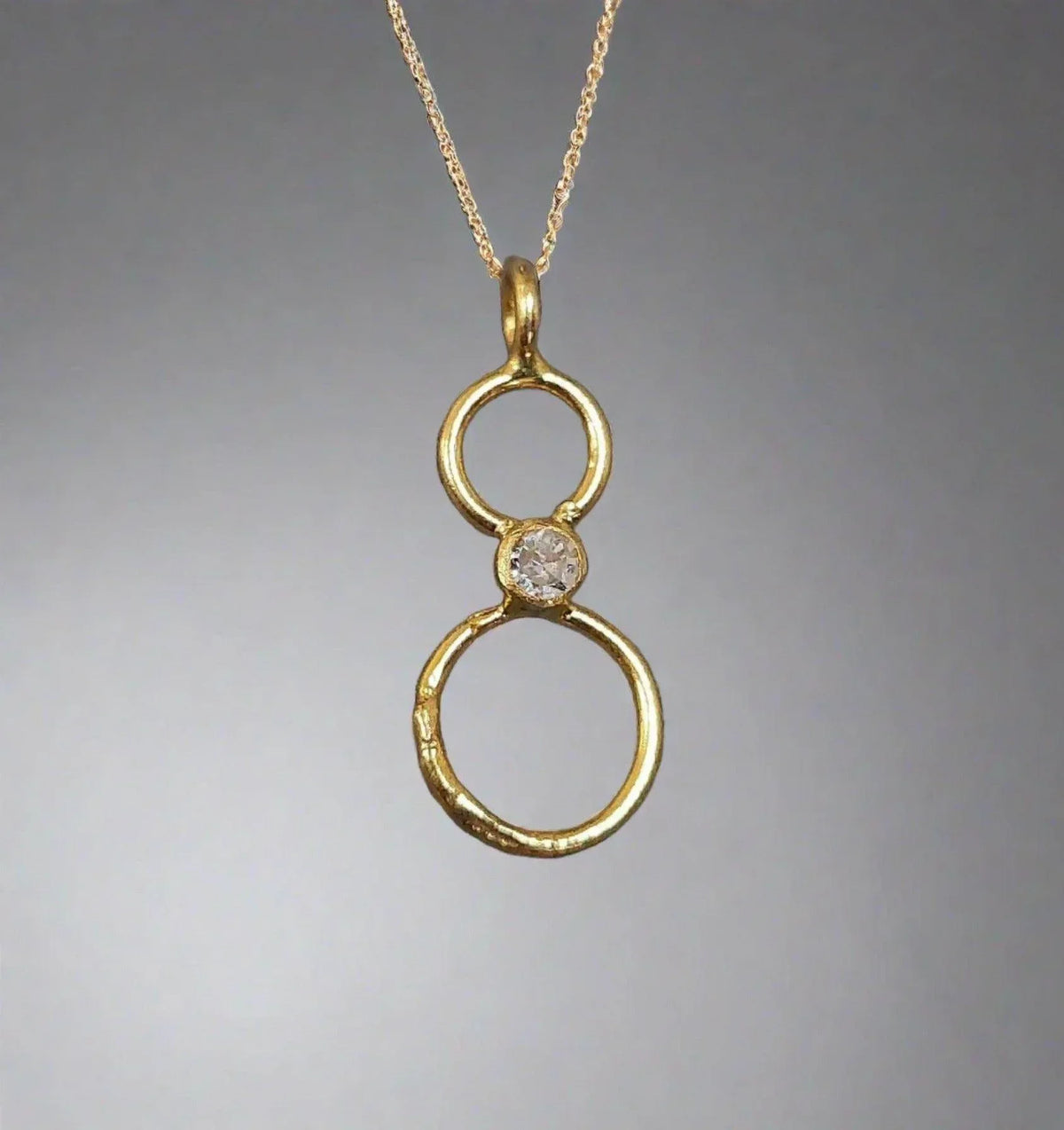 18k Gold Infinity Diamond Pendant Charm Jewelry Findings - K Jewelry Accessories