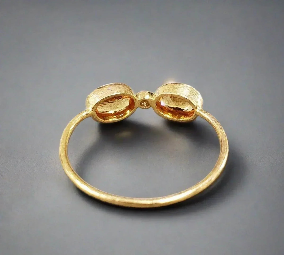 18k Gold Sun Sapphire & Diamond Ring - K Jewelry Accessories