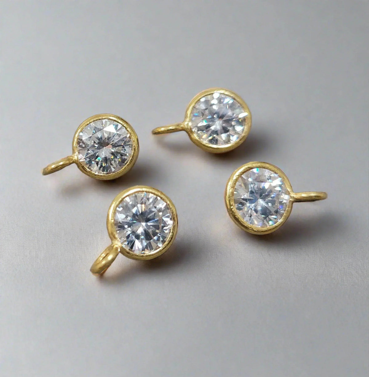 18k Gold Moissanite Charm Pendant - K Jewelry Accessories