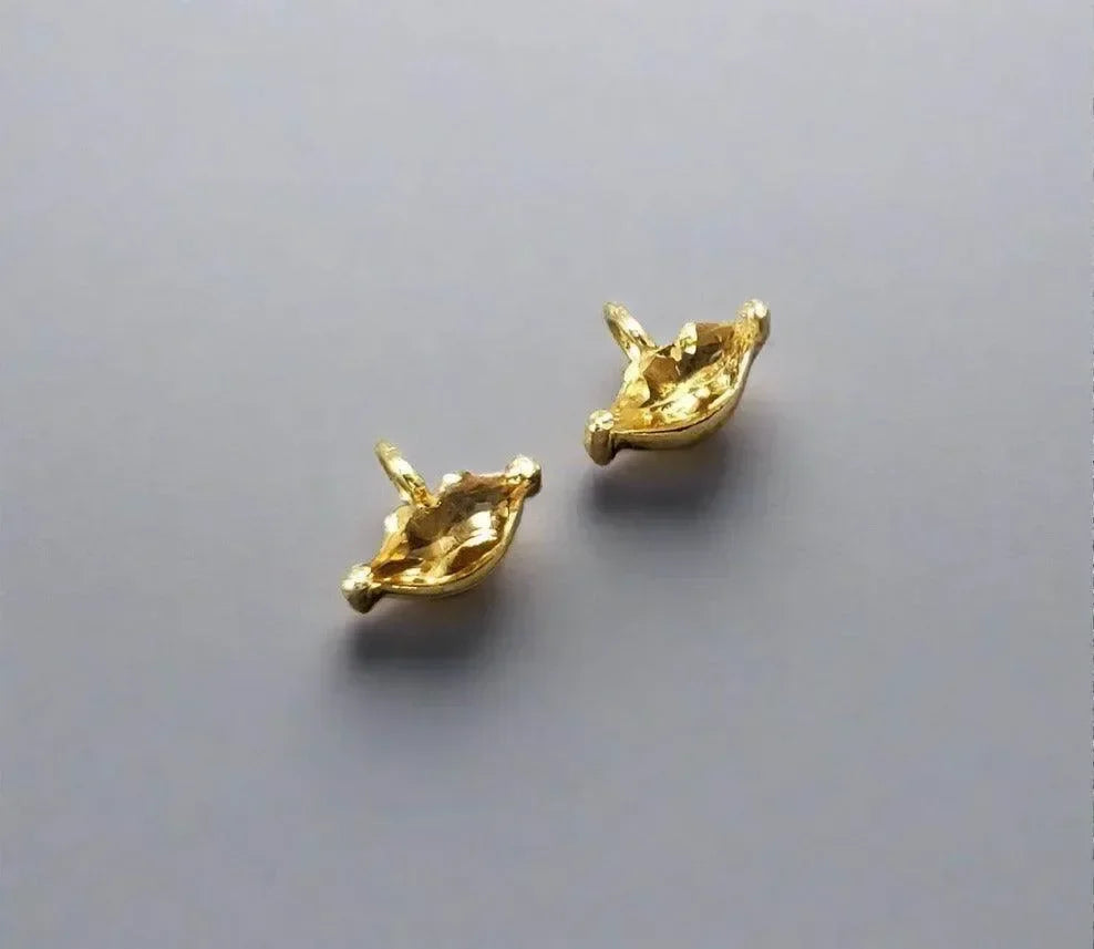 18k Gold Citrine Necklace Pendant Lips Shape Yellow Color - K Jewelry Accessories