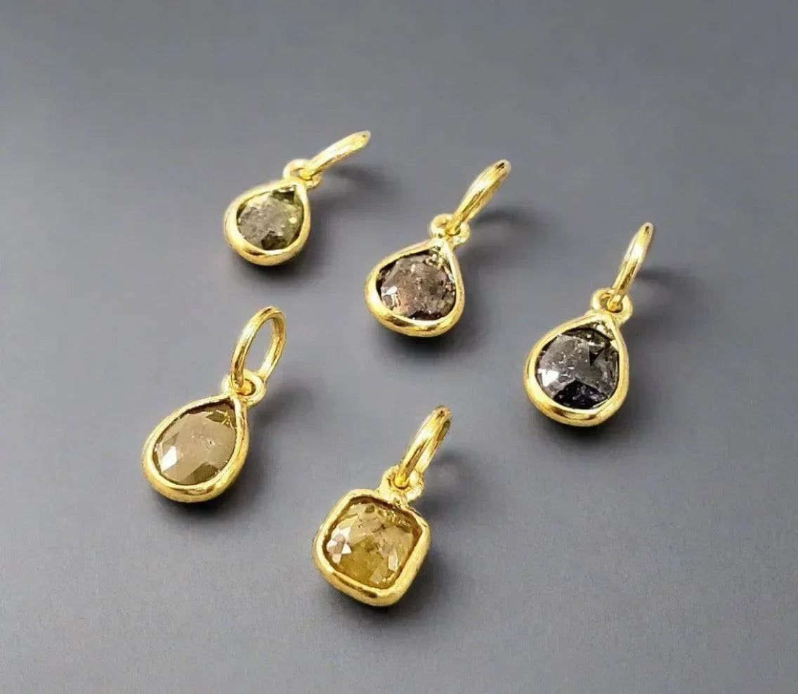18k Gold Colored Diamond Minimalist Pendant - K Jewelry Accessories
